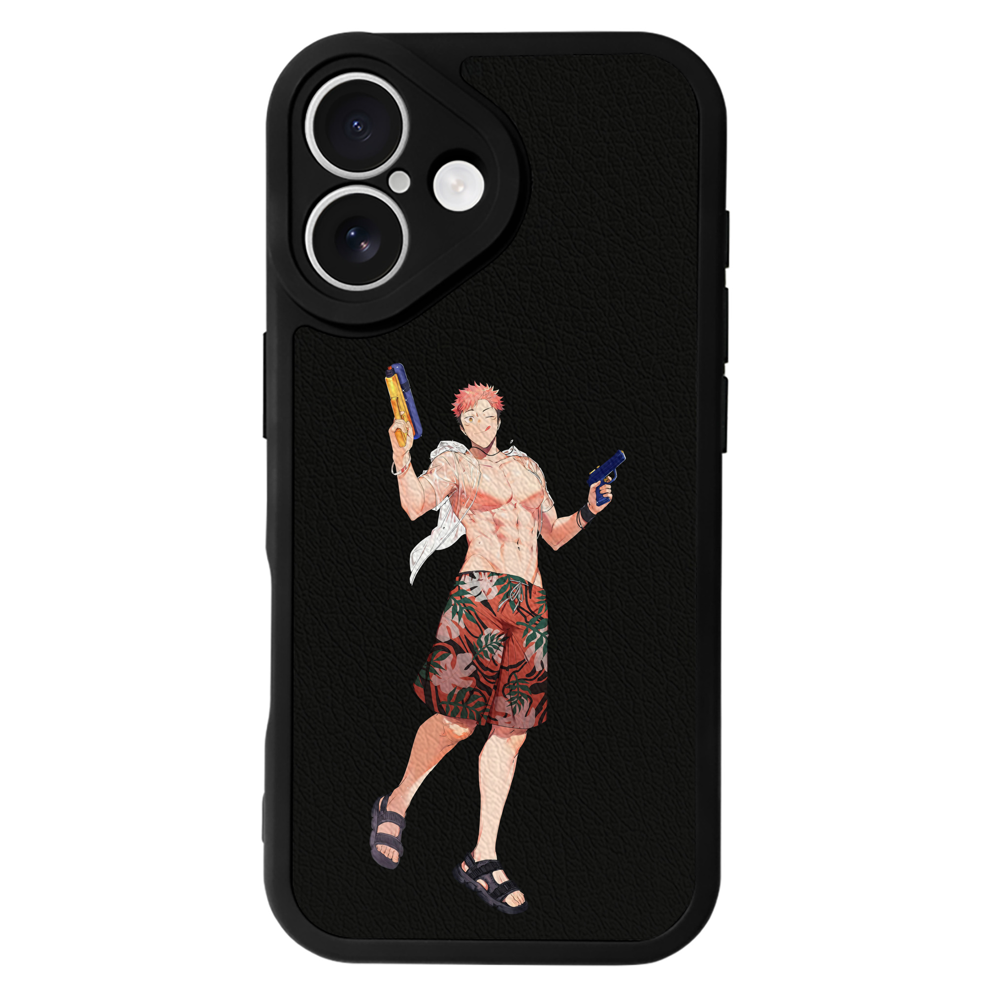 （画像用） 呪術廻戦 Jujutsu Kaisen 【iPhone 16シリーズ対応】シリコンスマホケース（レザー調） 材質：シリコン